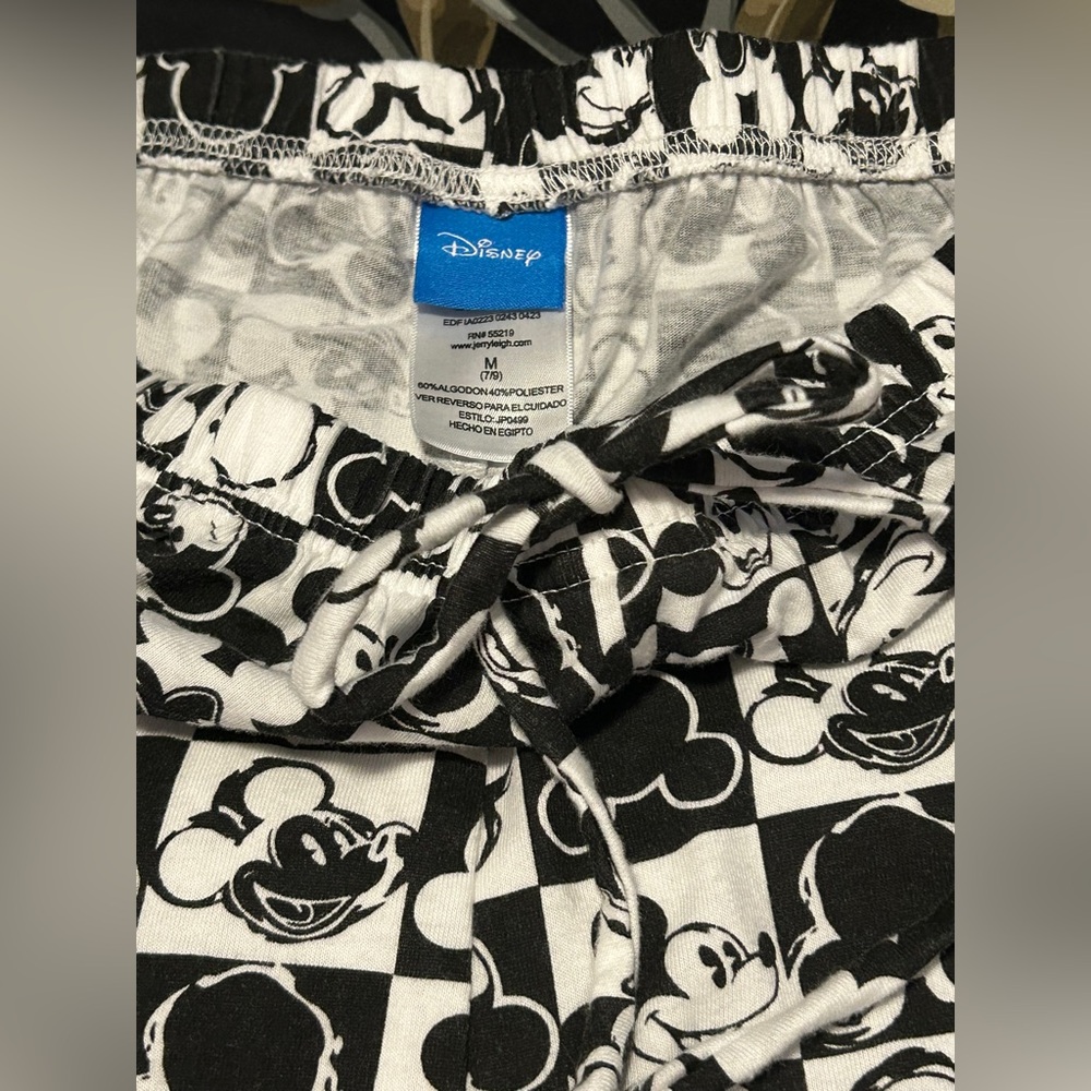 Disney Mickey Mouse Black & White Character Print Pajama Pant Loungers - Picture 4 of 4
